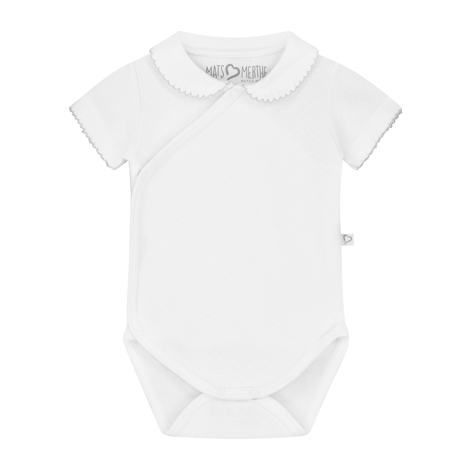 Mats&Merthe Romper korte mouw met kraagje Newborn