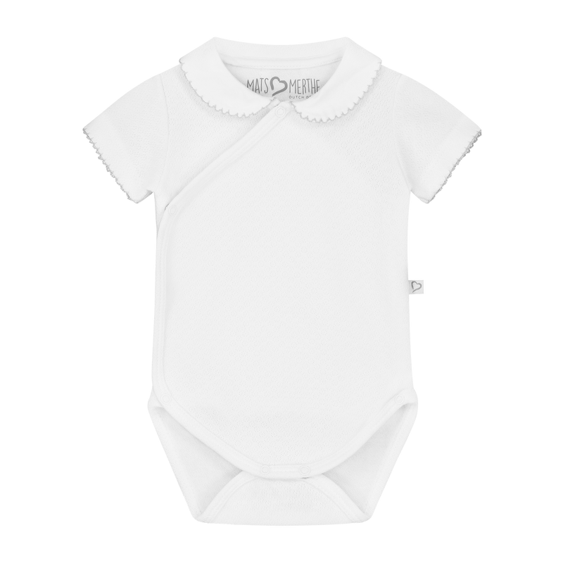 Mats&Merthe Romper korte mouw met kraagje Newborn