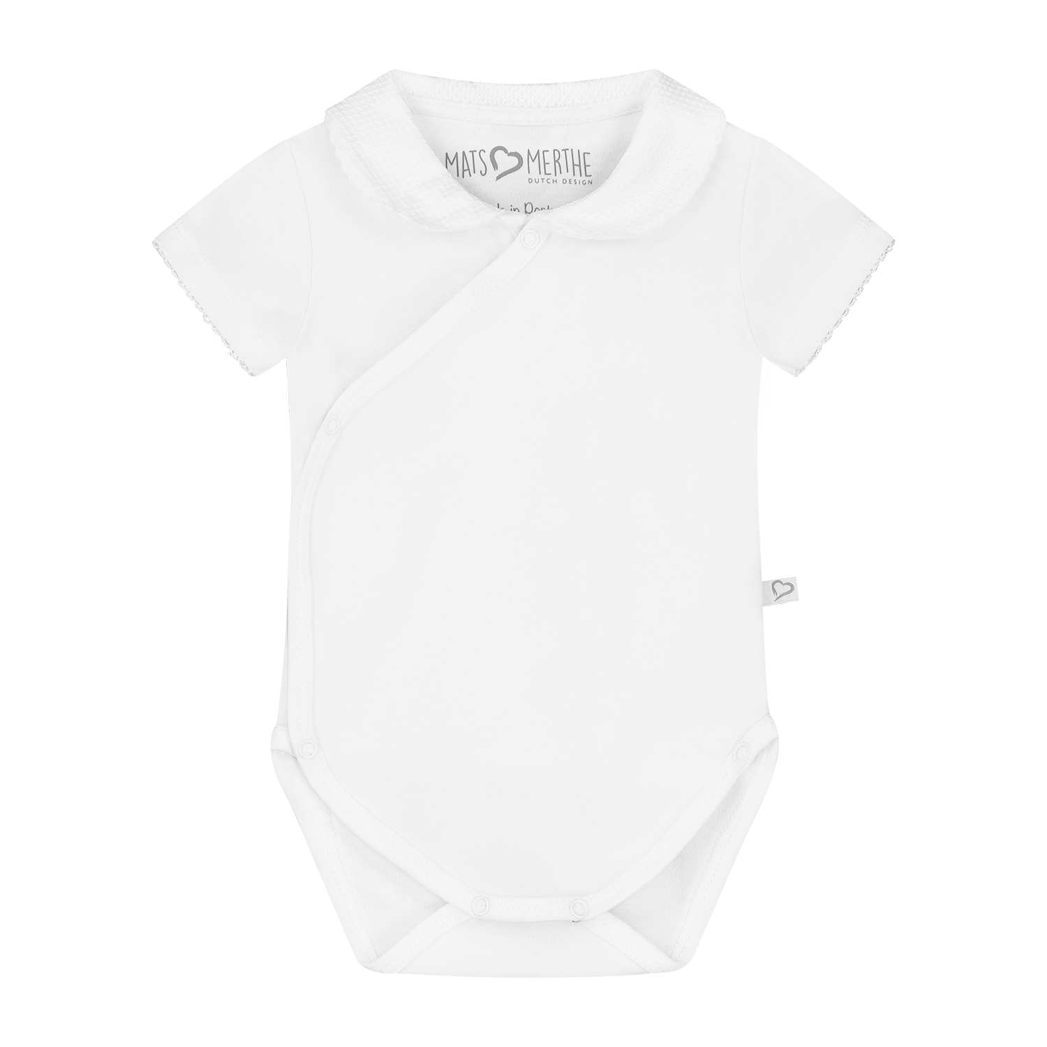 Mats&Merthe Romper korte mouw met kraagje Newborn