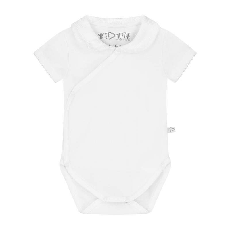Mats&Merthe Romper korte mouw met kraagje Newborn