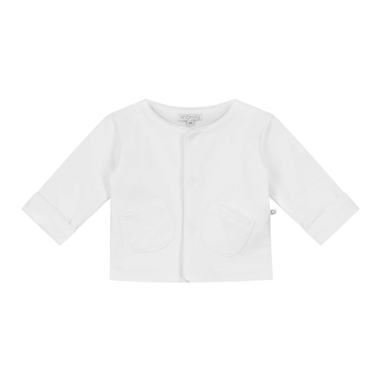 Mats&Merthe Vest daisy met zakken Newborn