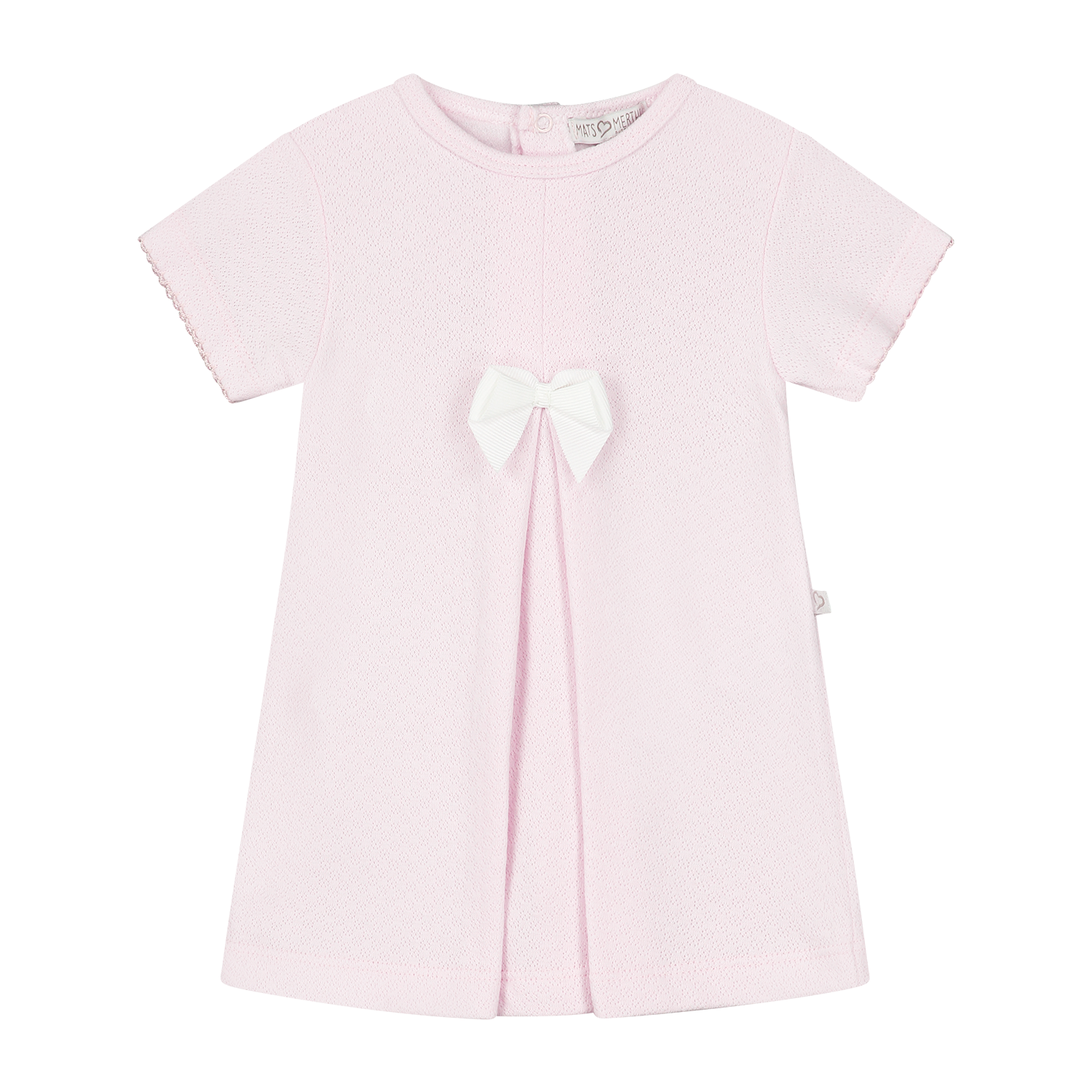 Mats&amp;Merthe Dress short sleeve with bow Newborn