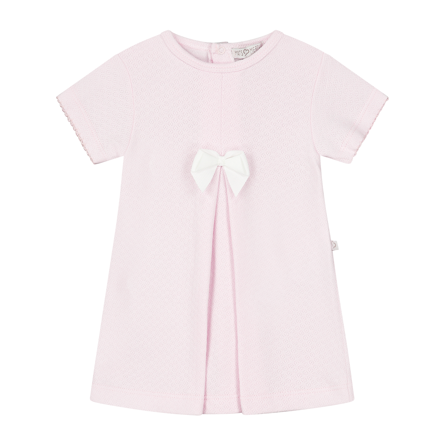 Mats&Merthe Jurk korte mouw met strik Newborn