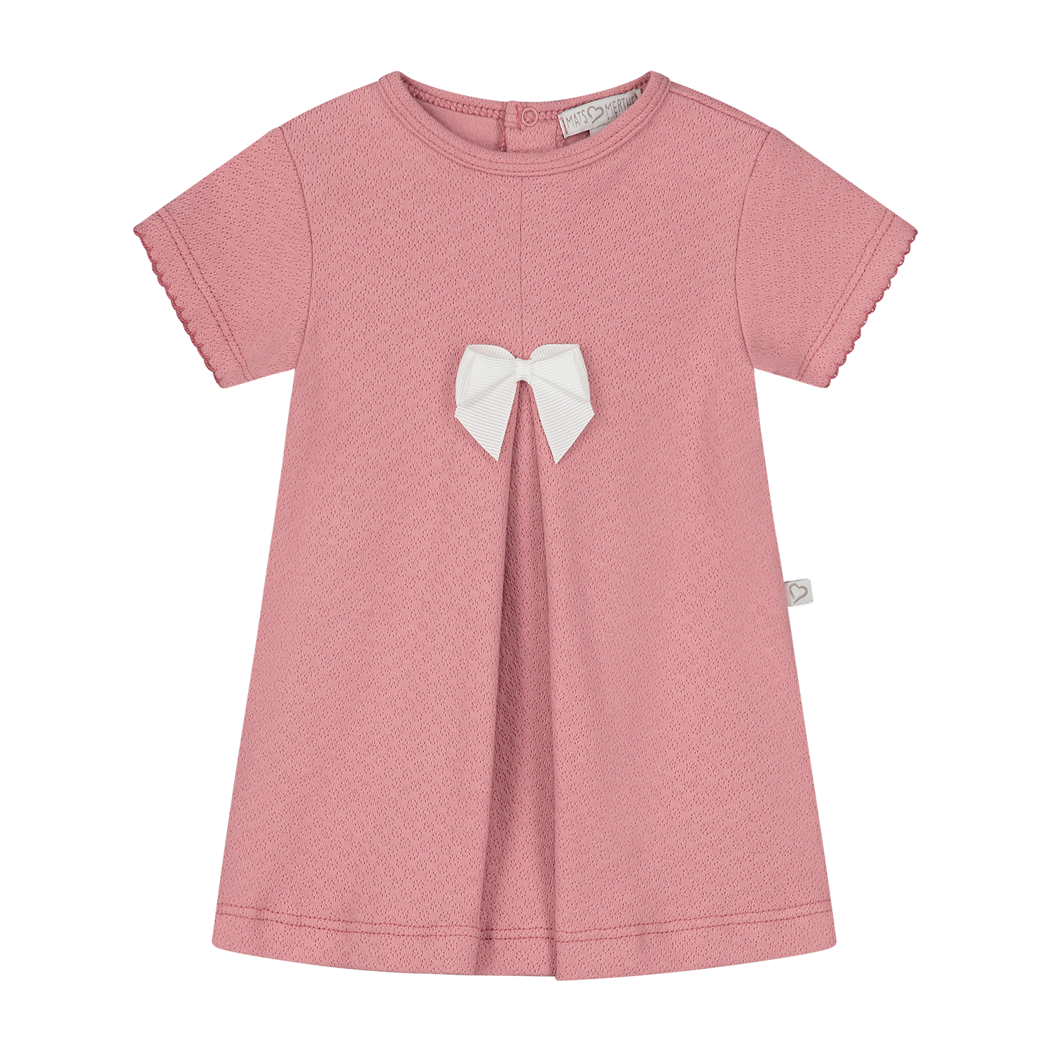 Mats&Merthe Jurk korte mouw met strik Newborn