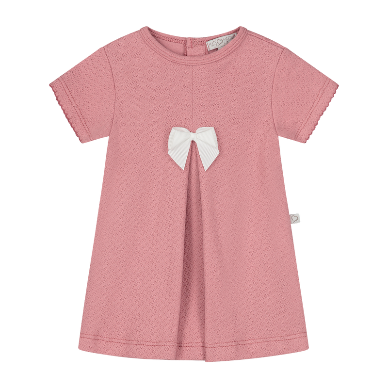 Mats&Merthe Jurk korte mouw met strik Newborn