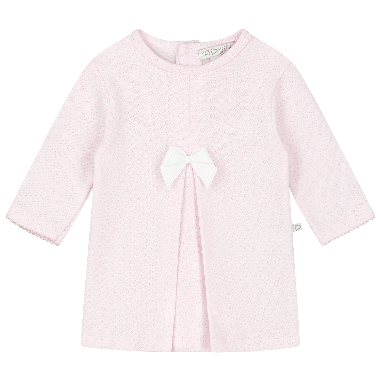 Mats&Merthe Jurk lange mouw met strik Newborn