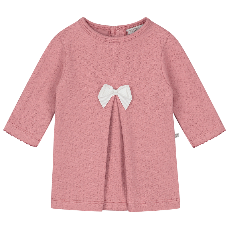 Mats&Merthe Jurk lange mouw met strik Newborn