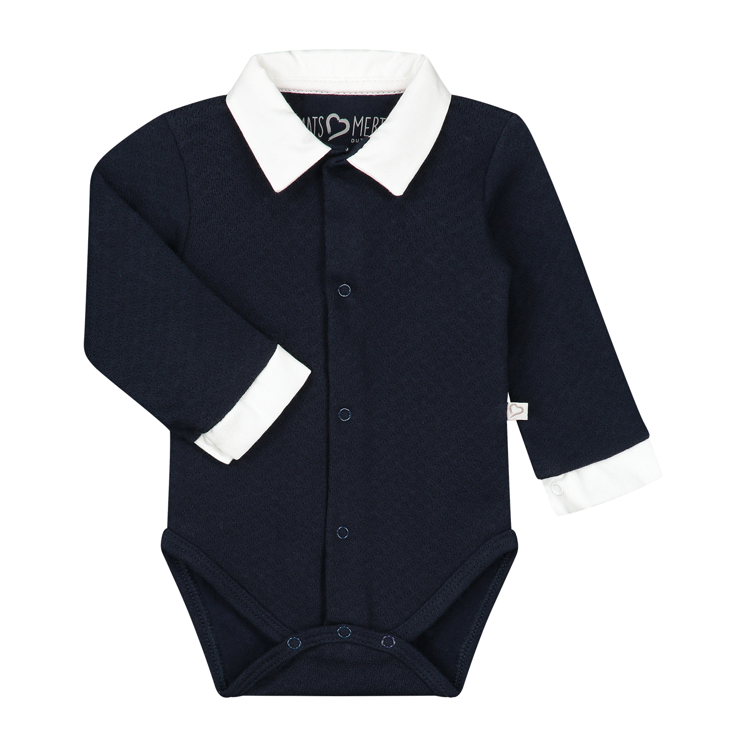 Mats&Merthe Romper lange mouw met kraagje Newborn