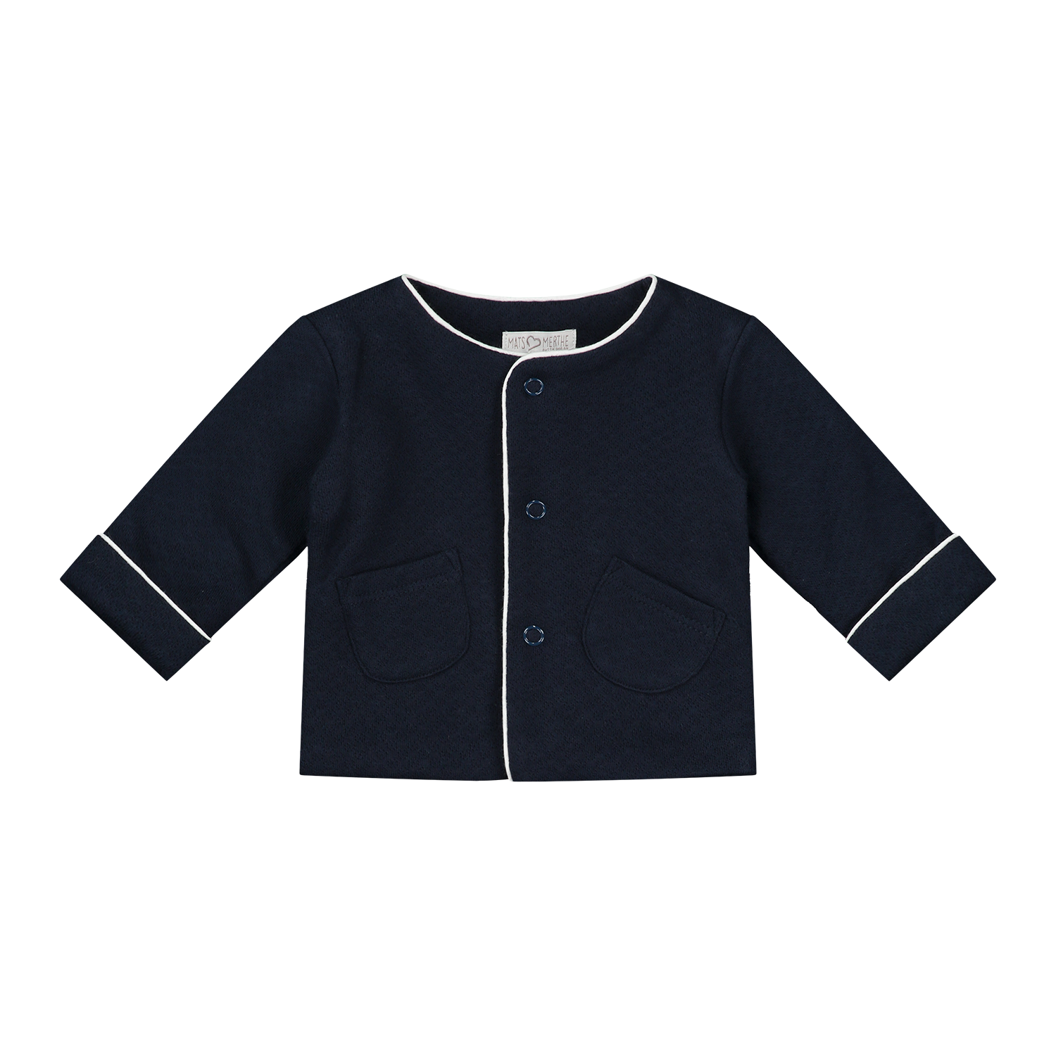 Mats&Merthe Vest daisy met zakken Newborn