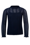 Meisjes Girls lace top van Looxs in de kleur Midnight in maat 164.