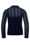 Meisjes Girls lace top van Looxs in de kleur Midnight in maat 164.