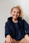 Meisjes Girls Parka outerwear jacket van Looxs in de kleur Midnight in maat 164.