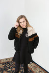 Meisjes Girls Bomber teddy jacket van Looxs in de kleur Black in maat 164.
