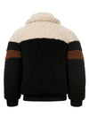Meisjes Girls Bomber teddy jacket van Looxs in de kleur Black in maat 164.