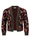 Meisjes Girls knitted cardigan van Looxs in de kleur Camel in maat 164.