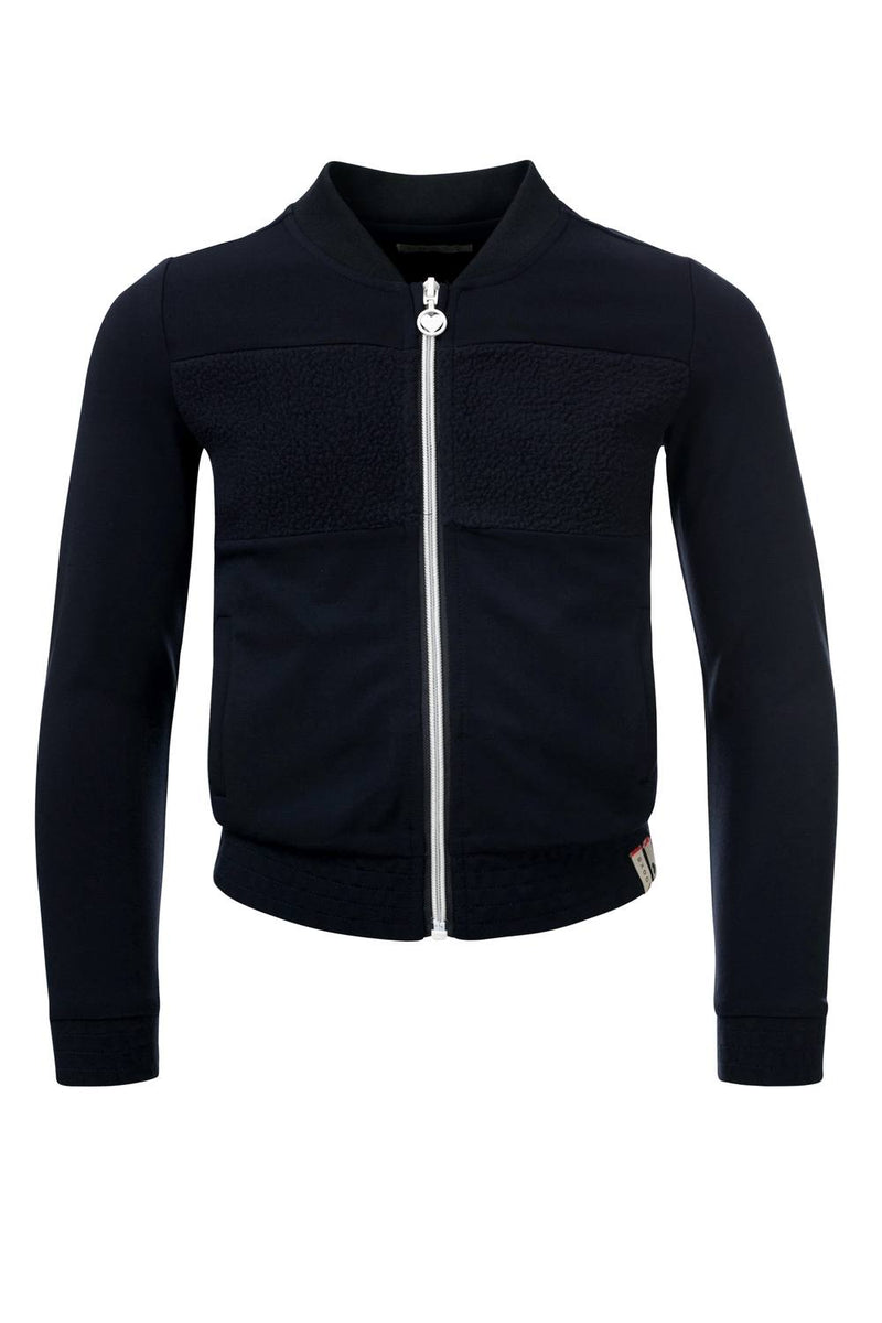Meisjes Girls Cardigan van Looxs in de kleur Midnight in maat 164.