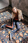 Meisjes Girls pants van Looxs in de kleur Midnight in maat 164.