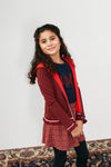 Meisjes Girls printed skirt van Looxs in de kleur Merlot in maat 164.