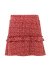 Meisjes Girls printed skirt van Looxs in de kleur Merlot in maat 164.