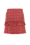 Meisjes Girls printed skirt van Looxs in de kleur Merlot in maat 164.