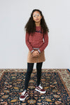 Meisjes Girls velvet rib skirt van Looxs in de kleur Camel in maat 164.