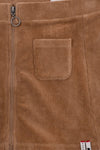 Meisjes Girls velvet rib skirt van Looxs in de kleur Camel in maat 164.