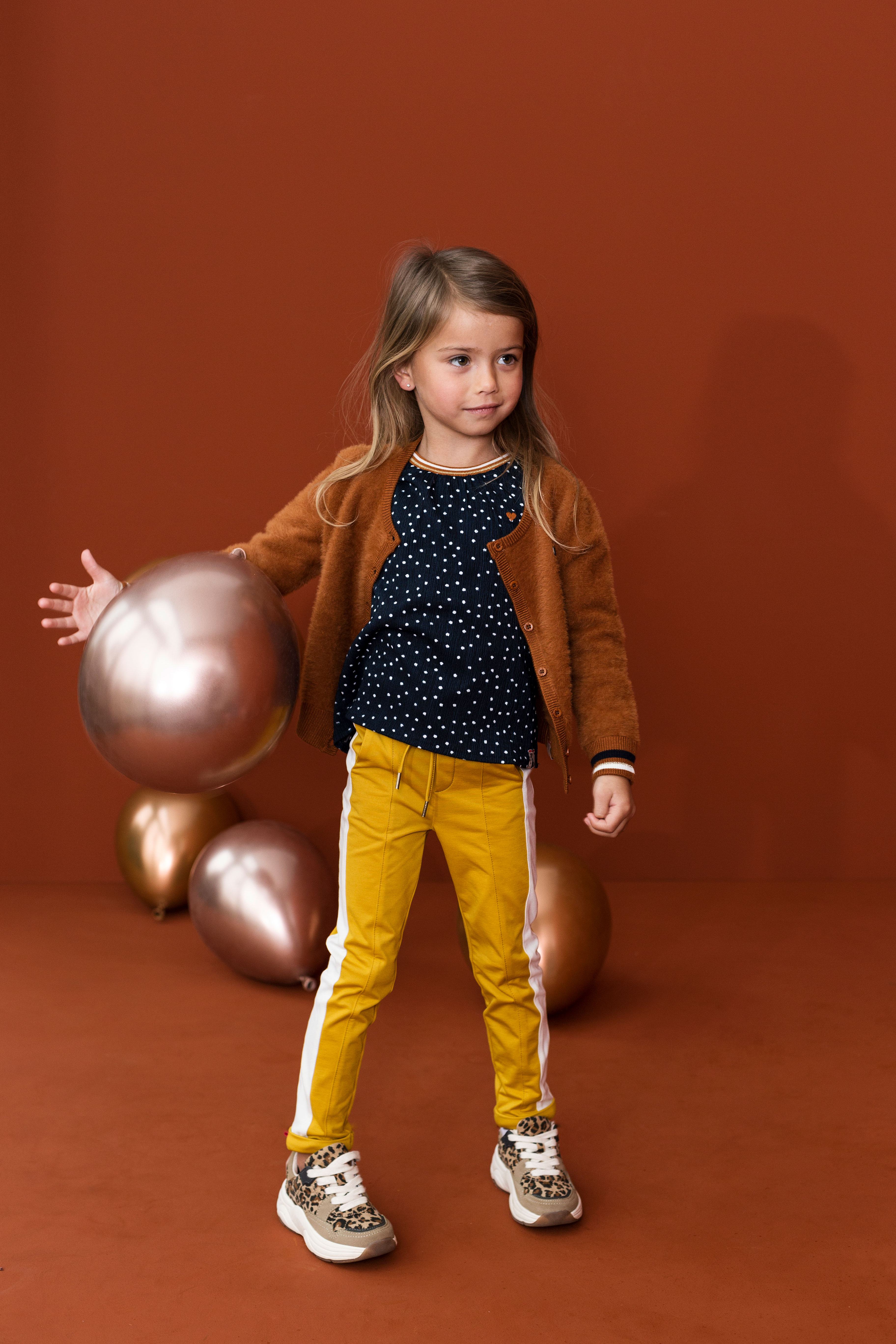 Meisjes Little top l.sleeve van Looxs Little in de kleur Navy in maat 128.