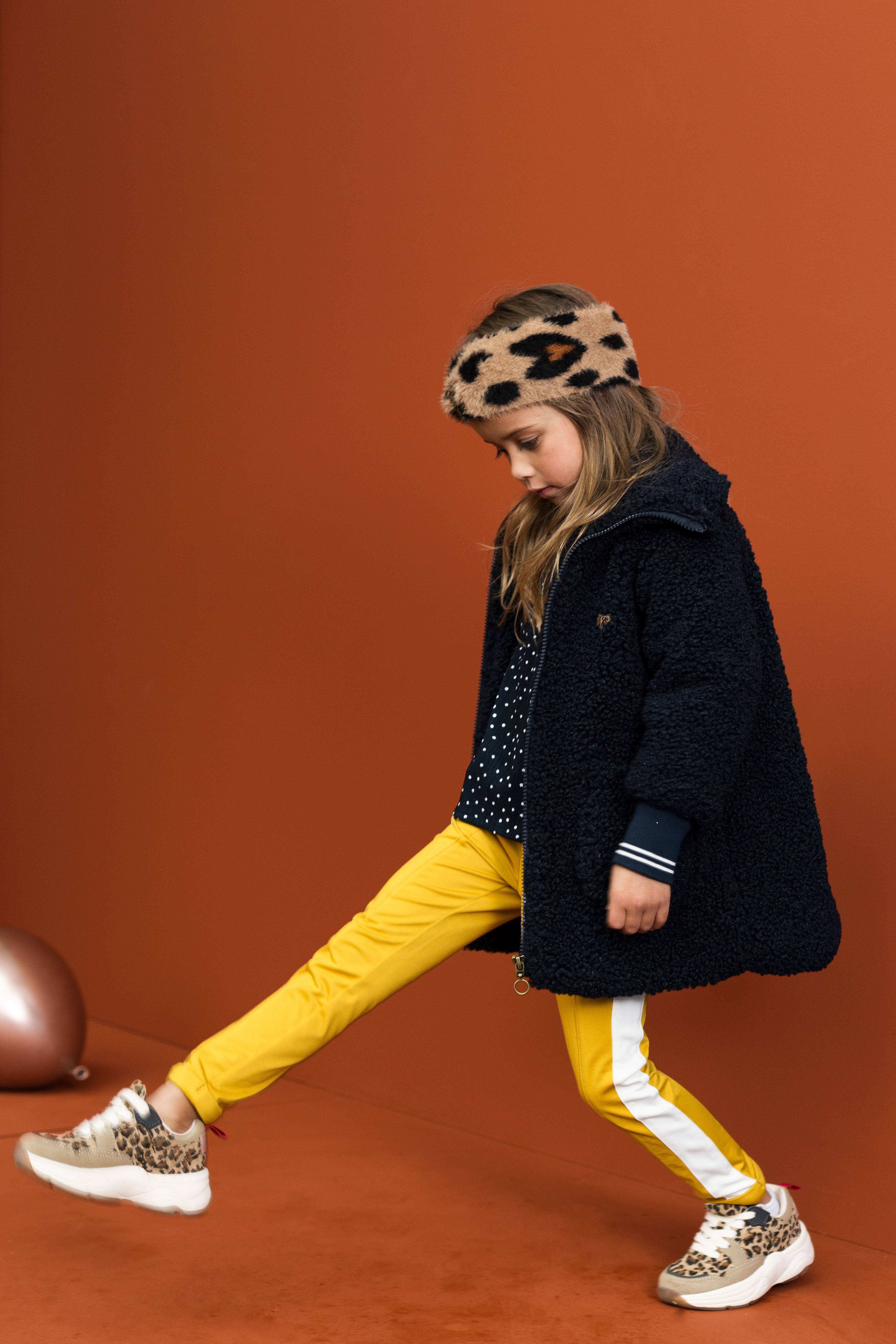 Meisjes Little teddy jacket van Looxs Little in de kleur Navy in maat 128.