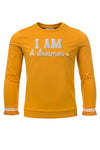 Meisjes Little sweater van Looxs Little in de kleur Honey in maat 128.