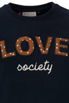 Meisjes Little sweater van Looxs Little in de kleur Navy in maat 128.