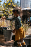 Meisjes Little velvet skirt van Looxs Little in de kleur Honey in maat 128.