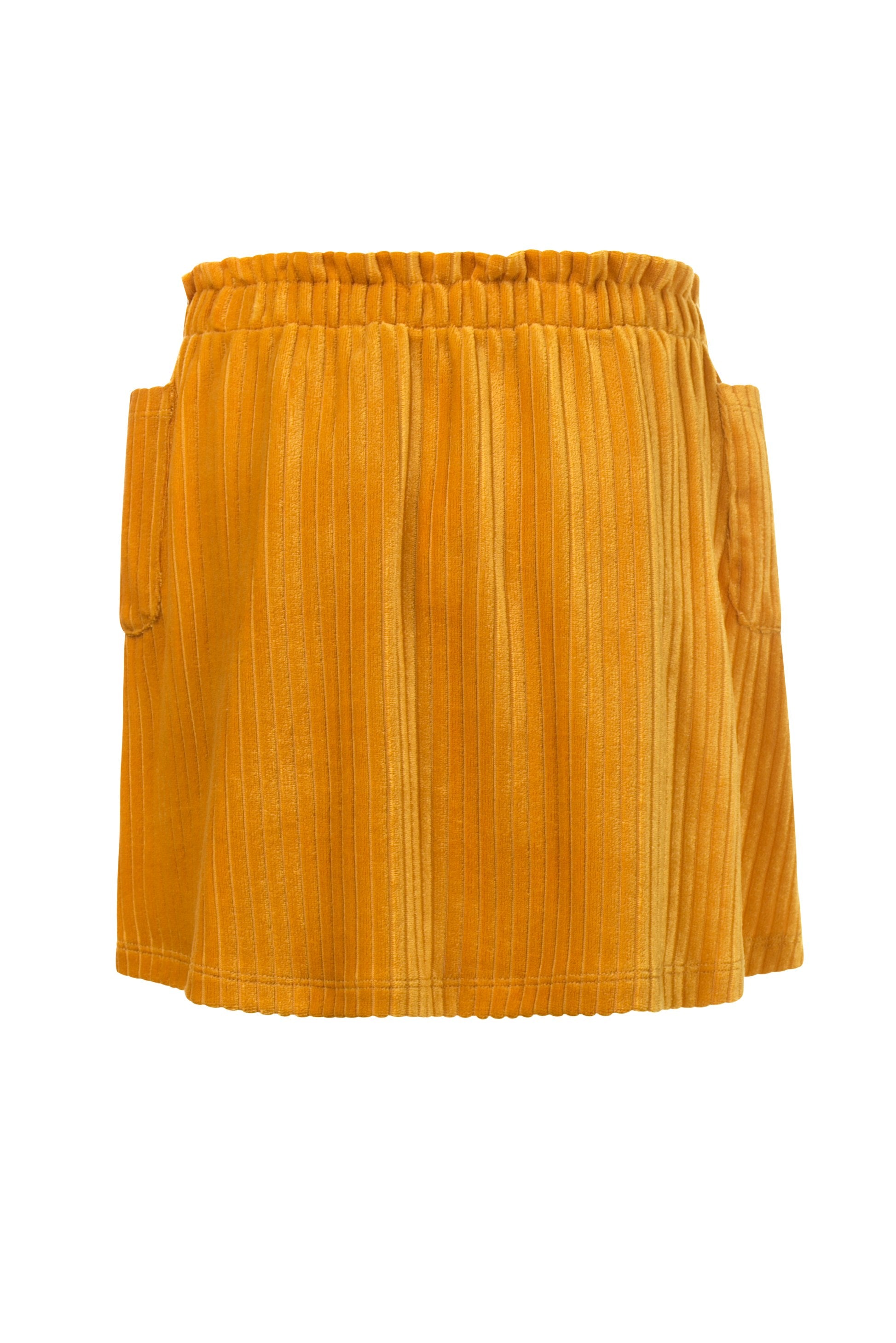 Meisjes Little velvet skirt van Looxs Little in de kleur Honey in maat 128.