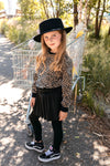 Looxs Little Little fake leather plisse skirt