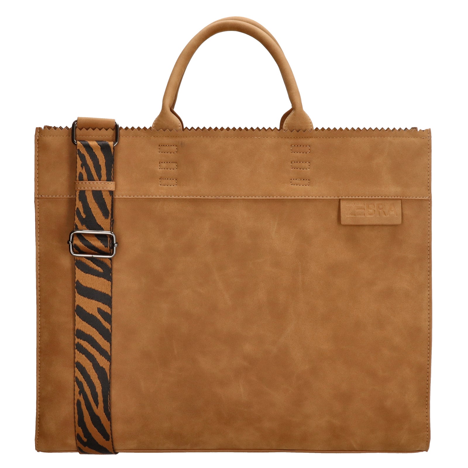 Zebra Merel Handtas - Camel