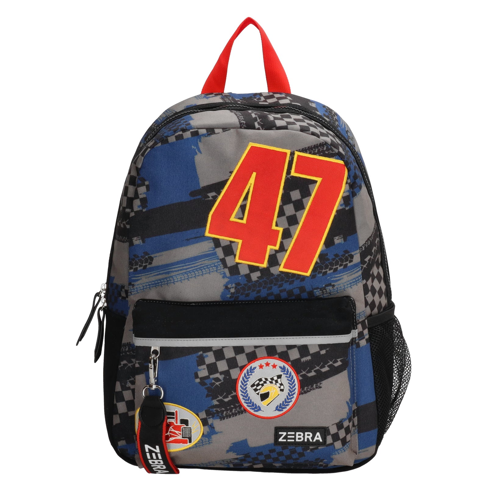Zebra Rugzak Boys - Race badges blue (M)