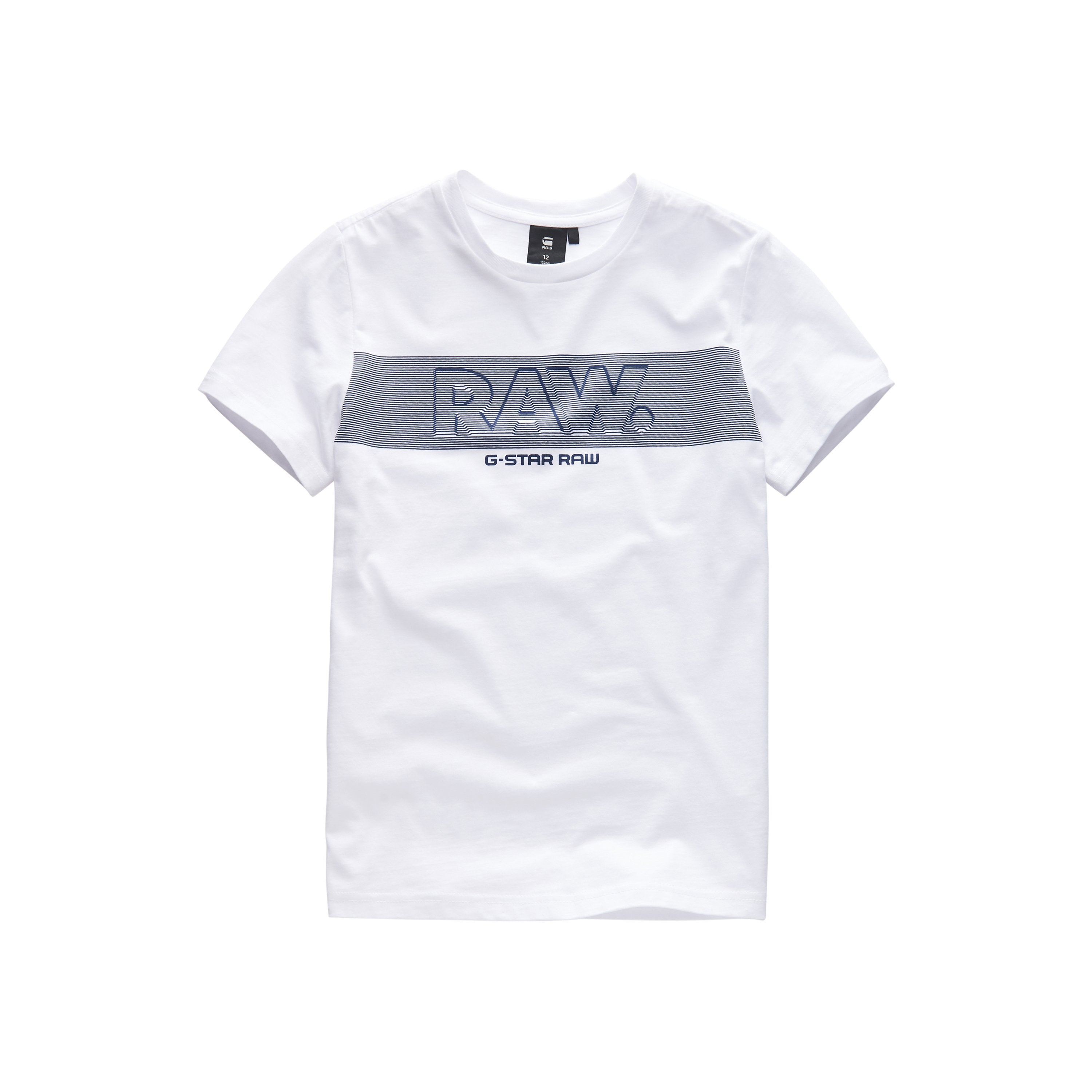 Jongens Tee Shirt van G-Star Raw in de kleur White in maat 128.