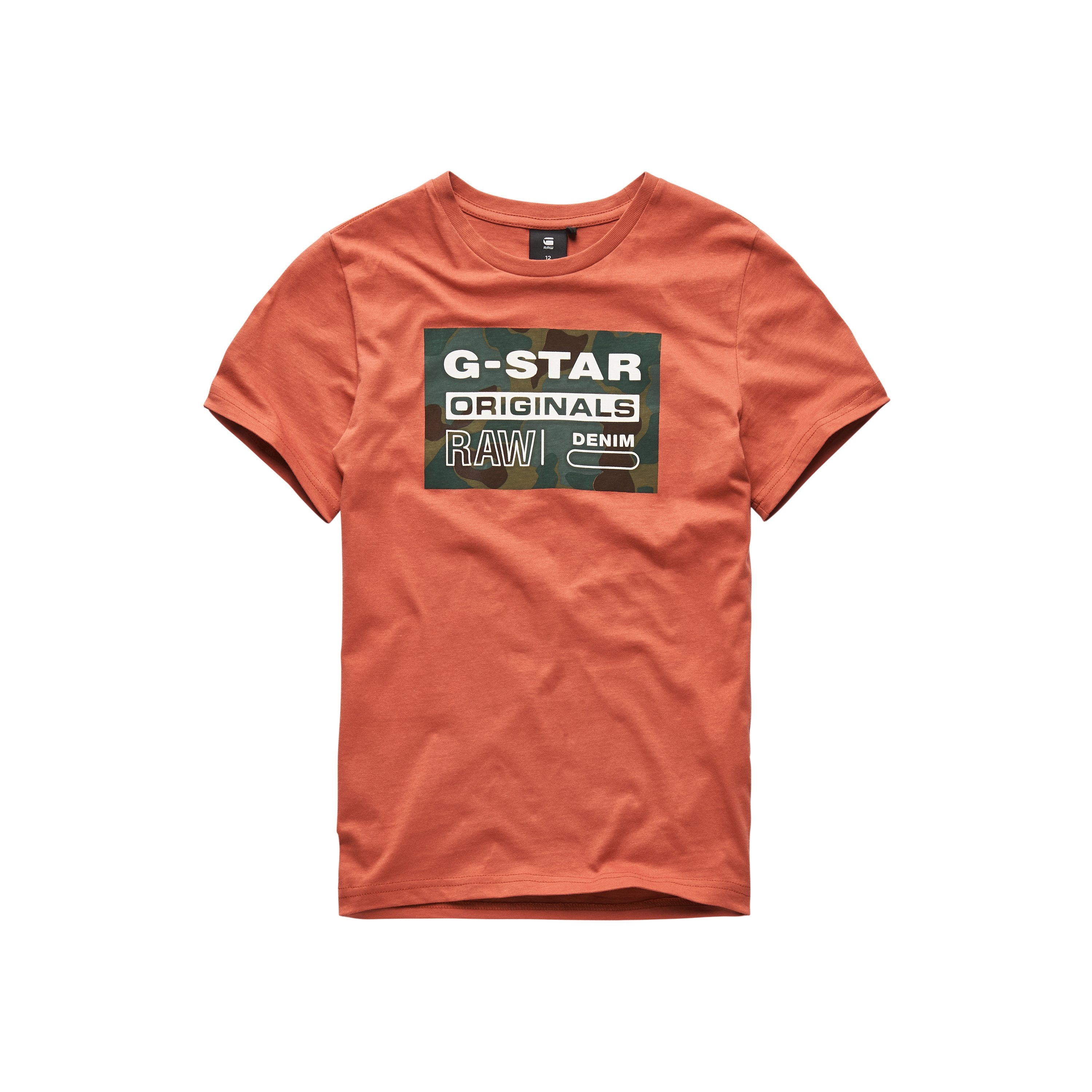 Jongens Tee Shirt van G-Star Raw in de kleur Tea Pum in maat 128.