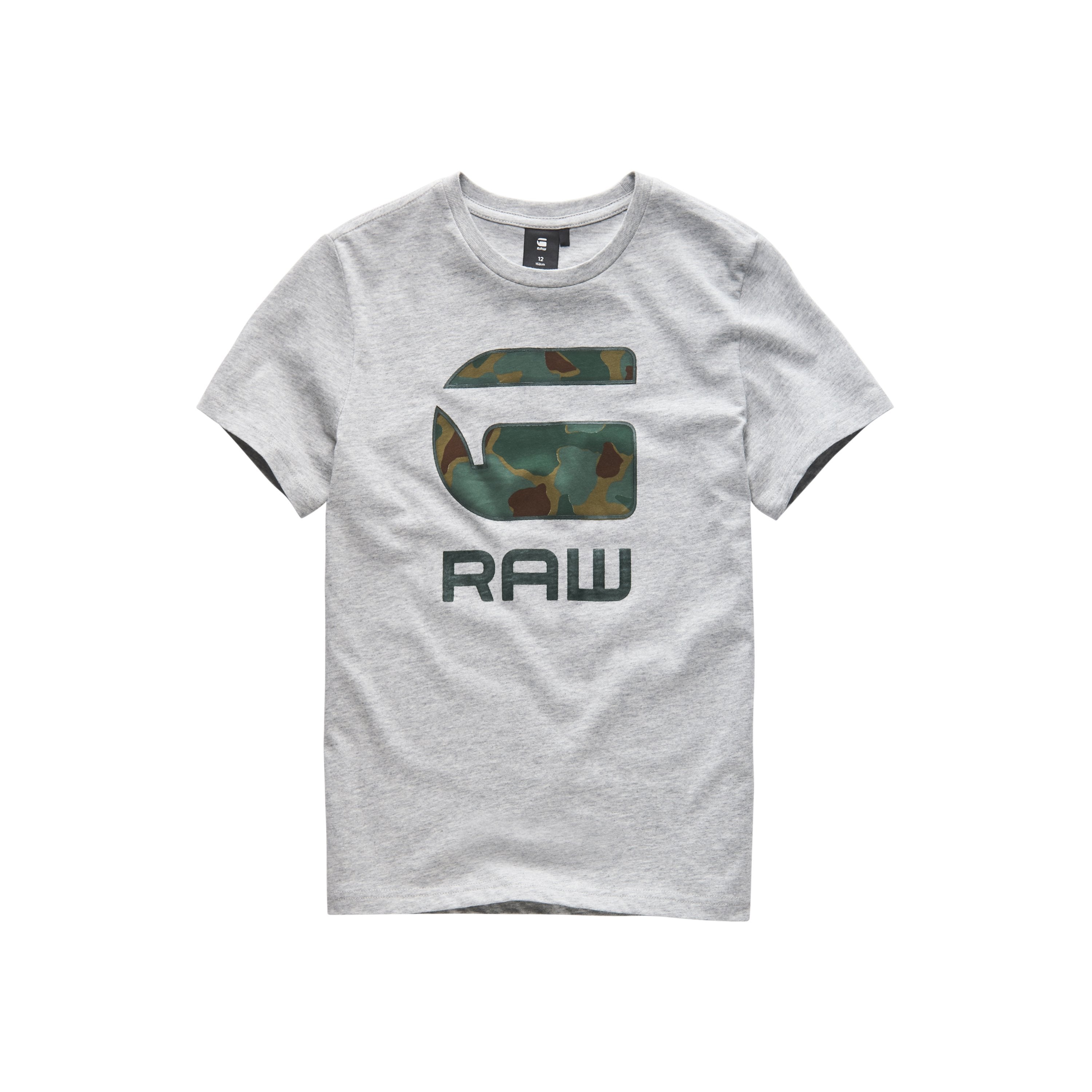 Jongens Tee Shirt van G-Star Raw in de kleur Industrial Grey in maat 128.