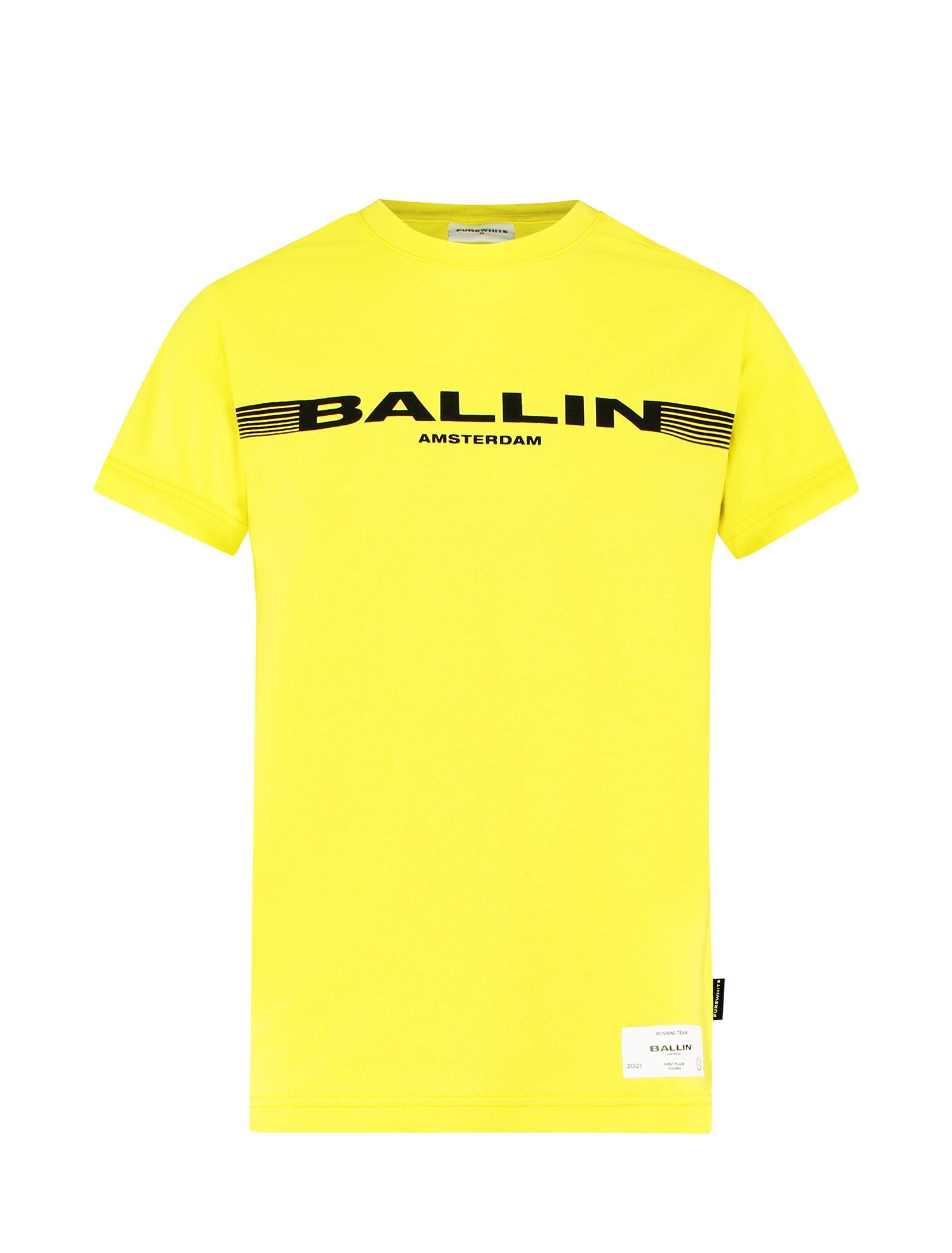 Jongens T-shirt Yellow van Ballin Amsterdam in de kleur Yellow in maat 176.