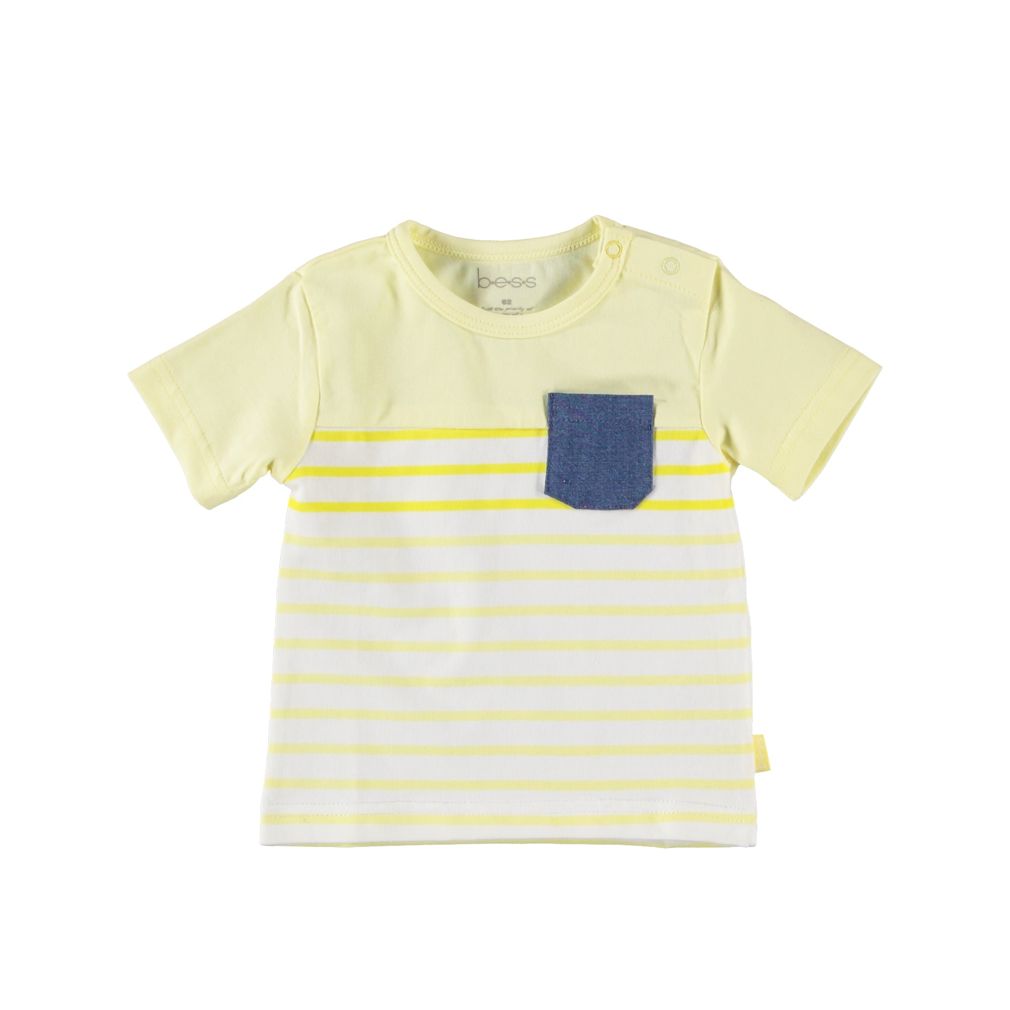 B.E.S.S. T-shirt Striped with Pocket