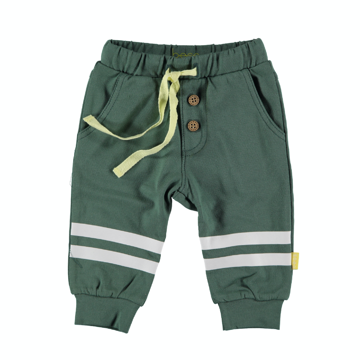 Jongens Pants Knee Stripes van B.E.S.S. in de kleur Green in maat 68.