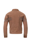 Meisjes 10Sixteen G.dyed twill jog jacket van LOOXS 10sixteen in de kleur Medium brown in maat 176.