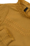 Meisjes 10Sixteen Crinkle top van LOOXS 10sixteen in de kleur Yolk yellow in maat 176.
