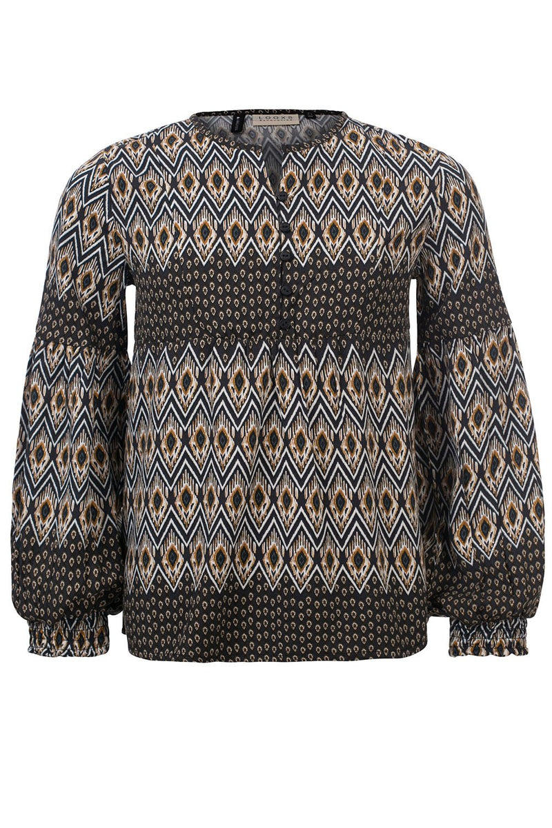 Meisjes 10Sixteen Native printed Blouse van LOOXS 10sixteen in de kleur Native AO in maat 176.