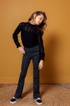 Meisjes 10Sixteen lace top van LOOXS 10sixteen in de kleur off black in maat 176.