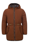 Meisjes 10Sixteen reversible parka coat van LOOXS 10sixteen in de kleur Leopard AO in maat 152.