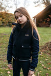 Meisjes 10Sixteen wool bomber jacket van LOOXS 10sixteen in de kleur Midnight in maat 164.