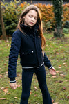 Meisjes 10Sixteen wool bomber jacket van LOOXS 10sixteen in de kleur Midnight in maat 164.