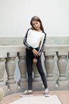 Meisjes 10Sixteen knited pullover van LOOXS 10sixteen in de kleur Creamy in maat 176.