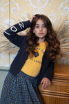 Meisjes 10Sixteen knitted cardigan van LOOXS 10sixteen in de kleur off black in maat 176.